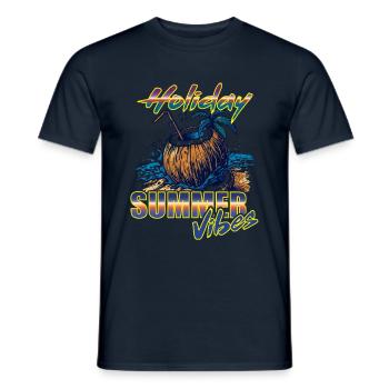 T Shirt Holiday - Men's T-Shirt - navy - Front - AI Model Male 178 light (178cm)