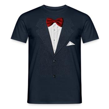 bow tie - Männer T-Shirt - Navy - Vorne - AI Model Male 178 light (178cm)