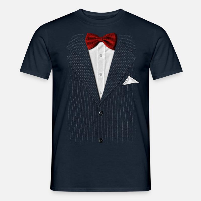 bow tie - Männer T-Shirt - Navy