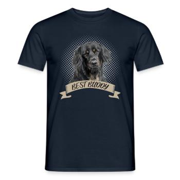 Hovawart Dunkel Familienhund Best Buddy - Männer T-Shirt - Navy - Vorne - AI Model Male 178 light (178cm)