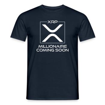 XRP - Millionaire Is Coming Soon Crypto Ripple DeFi - Men's T-Shirt - navy - Front - AI Model Male 178 light (178cm)