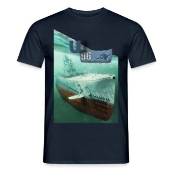 Sous-marin U 96 - T-shirt homme - marine - Devant - AI Model Male 178 light (178cm)