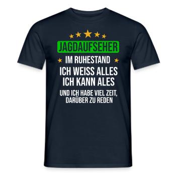 Jagdaufseher im Rhestand Jäger Jagdaufsicht - Männer T-Shirt - Navy - Vorne - AI Model Male 178 light (178cm)