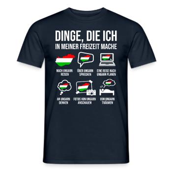 Ungarn Spruch Heimat Ungarn - Männer T-Shirt - Navy - Vorne - AI Model Male 178 light (178cm)