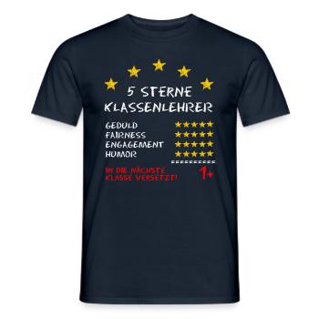 Klassenlehrer Zeugnis Lehrer Geschenk - Männer T-Shirt - Navy - Vorne - AI Model Male 178 light (178cm)