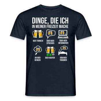 Bier Saufspruch Biertrinker Bierkenner Brauer - Männer T-Shirt - Navy - Vorne - AI Model Male 178 light (178cm)