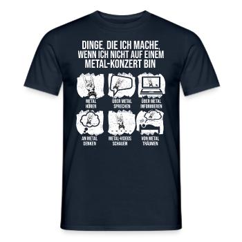 Heavy Metal Konzert Fan Metal Geste - Männer T-Shirt - Navy - Vorne - AI Model Male 178 light (178cm)