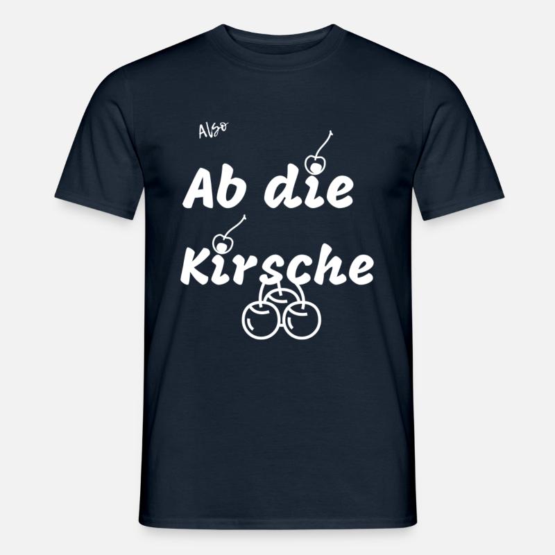 Kirsche - Männer T-Shirt - Navy