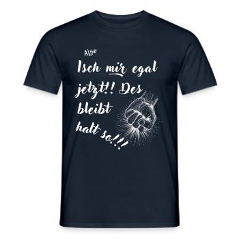 Bleibt so (weiße Schrift) - Männer T-Shirt - Navy - Vorne - AI Model Male 178 light (178cm)