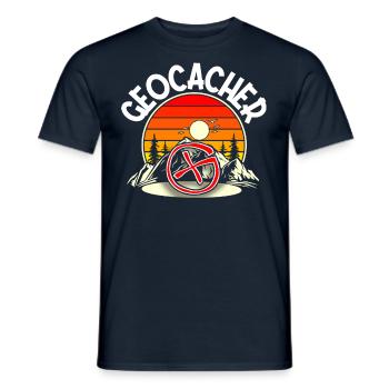 Geocacher Geocache Geocaching - Männer T-Shirt - Navy - Vorne - AI Model Male 178 light (178cm)