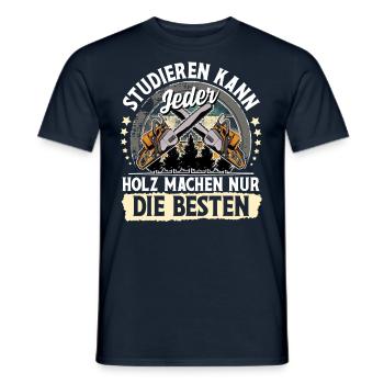 Holzfäller - Männer T-Shirt - Navy - Vorne - AI Model Male 178 light (178cm)
