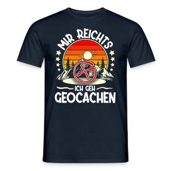 Geocaching Geocacher Geocache - Männer T-Shirt - Navy - Vorne - AI Model Male 178 light (178cm)