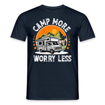 Camping Camper Campen - Männer T-Shirt - Navy - Vorne - AI Model Male 178 light (178cm)