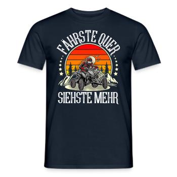 Quad ATV Offroad Quadfahrer - Männer T-Shirt - Navy - Vorne - AI Model Male 178 light (178cm)