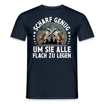 Holzfäller - Männer T-Shirt - Navy - Vorne - AI Model Male 178 light (178cm)