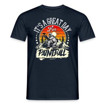 Paintball - Men's T-Shirt - navy - Front - AI Model Male 178 light (178cm)