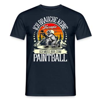 Paintball - Männer T-Shirt - Navy - Vorne - AI Model Male 178 light (178cm)