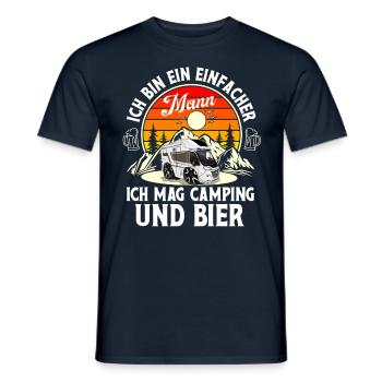 Camping Camper Campen - Männer T-Shirt - Navy - Vorne - AI Model Male 178 light (178cm)