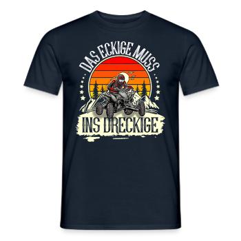 Quad ATV Offroad Quadfahrer - Männer T-Shirt - Navy - Vorne - AI Model Male 178 light (178cm)