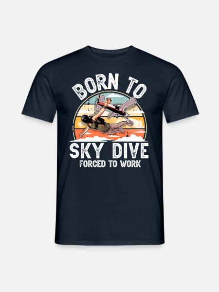 Skydiving Parachutists Parachute - Men's T-Shirt - navy