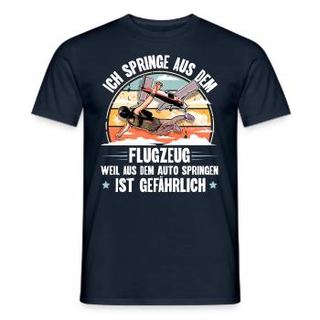 Fallschirmspringen Fallschirmspringer Fallschirm - Männer T-Shirt - Navy - Vorne - AI Model Male 178 light (178cm)