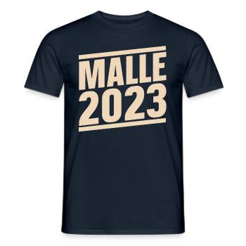 Malle 2023 - Männer T-Shirt - Navy - Vorne - AI Model Male 178 light (178cm)