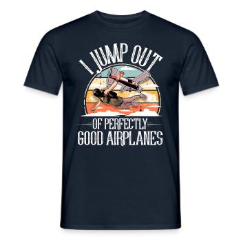 Parachutiste Parachutiste Parachute - T-shirt homme - marine - Devant - AI Model Male 178 light (178cm)