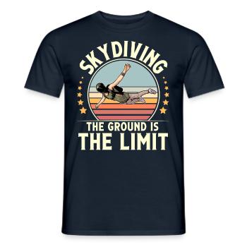 Skydiving Parachuting Parachute - Men's T-Shirt - navy - Front - AI Model Male 178 light (178cm)
