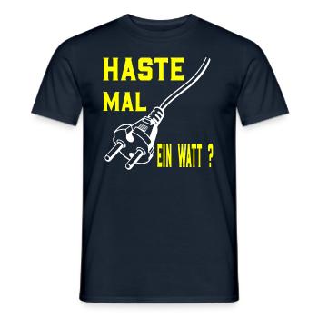 Energie sparen Energiekrise Energie betteln lustig - Männer T-Shirt - Navy - Vorne - AI Model Male 178 light (178cm)