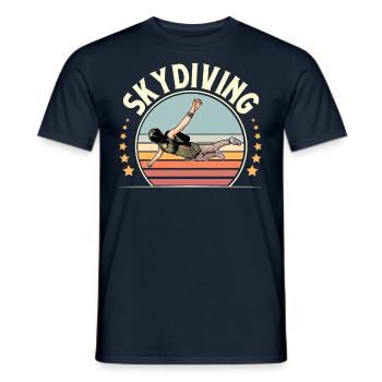 Skydiving Parachuting Parachute - Men's T-Shirt - navy - Front - AI Model Male 178 light (178cm)