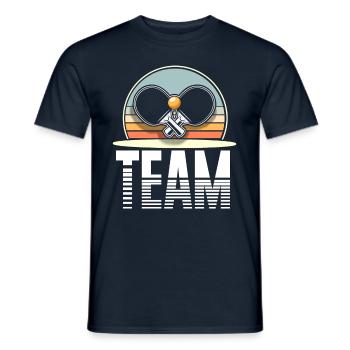 Équipe de tennis de table - T-shirt homme - marine - Devant - AI Model Male 178 light (178cm)