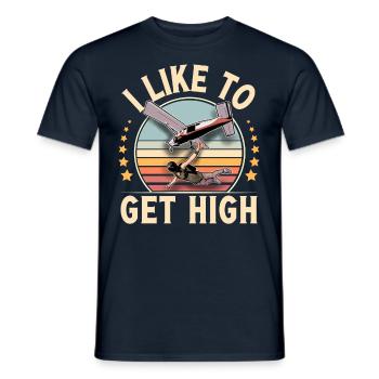 Skydiving Parachuting Parachute - Men's T-Shirt - navy - Front - AI Model Male 178 light (178cm)