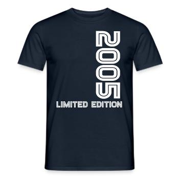 18e anniversaire 2005 Né 18 ans - T-shirt homme - marine - Devant - AI Model Male 178 light (178cm)