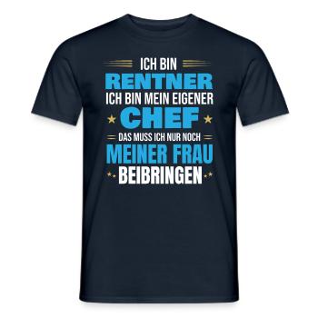 Lustiges Rentner Geschenk zum Ruhestand - Männer T-Shirt - Navy - Vorne - AI Model Male 178 light (178cm)
