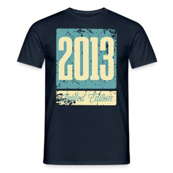 2013 Anniversaire de naissance Année de naissance - T-shirt homme - marine - Devant - AI Model Male 178 light (178cm)
