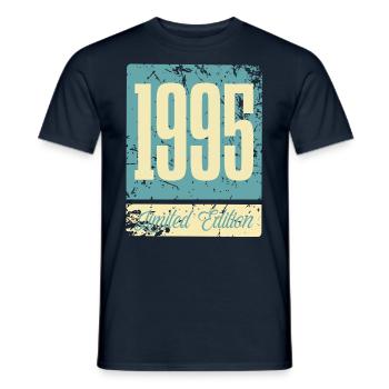 1995 Born Birthday Year of birth - Men's T-Shirt - navy - Front - AI Model Male 178 light (178cm)