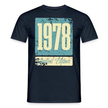 1978 Anniversaire de naissance Année de naissance - T-shirt homme - marine - Devant - AI Model Male 178 light (178cm)