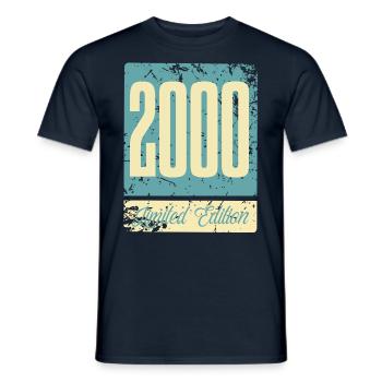 2000 Anniversaire de naissance Année de naissance - T-shirt homme - marine - Devant - AI Model Male 178 light (178cm)