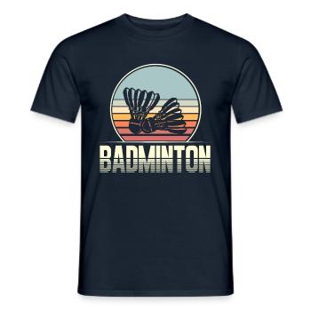 Badminton - Männer T-Shirt - Navy - Vorne - AI Model Male 178 light (178cm)