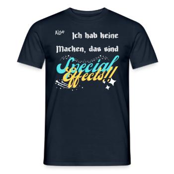 Ich hab keine Macken, das sind Spezial effects! - Männer T-Shirt - Navy - Vorne - AI Model Male 178 light (178cm)