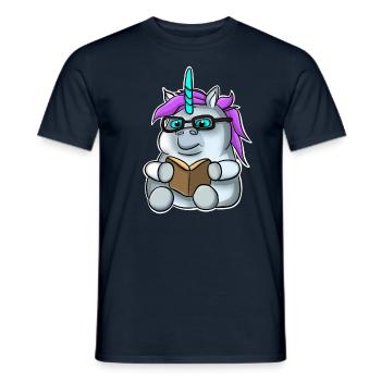 Licorne Reading Livres - T-shirt homme - marine - Devant - AI Model Male 178 light (178cm)