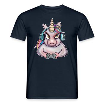 Unicorn Gaming Gamer Gamers Gamblers - T-shirt homme - marine - Devant - AI Model Male 178 light (178cm)
