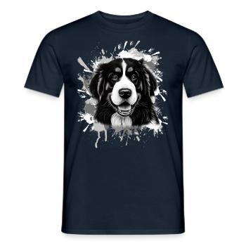 Bernadiner Hund - Männer T-Shirt - Navy - Vorne - AI Model Male 178 light (178cm)