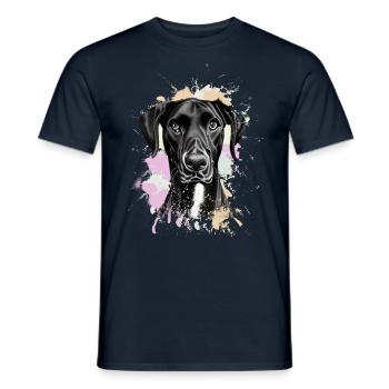 black great dane Great Dane - Men's T-Shirt - navy - Front - AI Model Male 178 light (178cm)