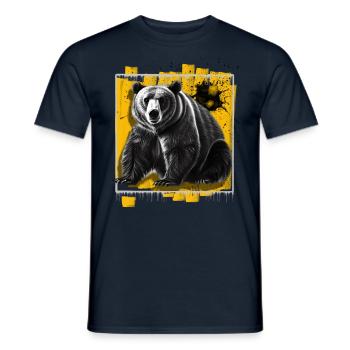 Bear - Men's T-Shirt - navy - Front - AI Model Male 178 light (178cm)