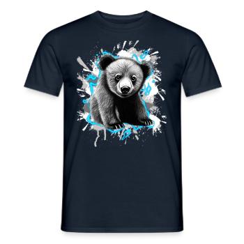 Bear - Men's T-Shirt - navy - Front - AI Model Male 178 light (178cm)