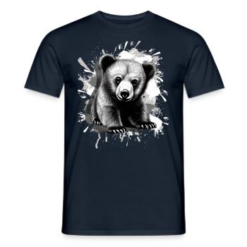 Bear - Men's T-Shirt - navy - Front - AI Model Male 178 light (178cm)