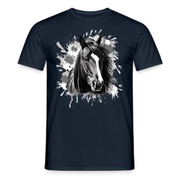 Horse - Men's T-Shirt - navy - Front - AI Model Male 178 light (178cm)