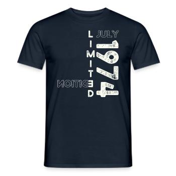 49th Birthday Man Original July Vintage 1974 - Men's T-Shirt - navy - Front - AI Model Male 178 light (178cm)