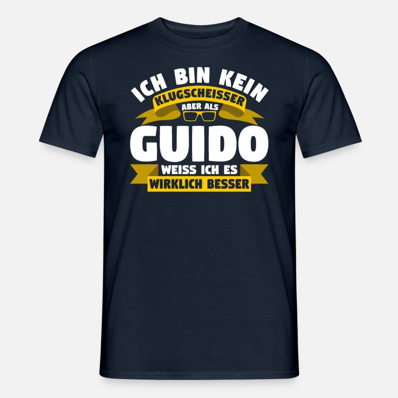 Klugscheisser Guido weiß es besser - Männer T-Shirt - Navy